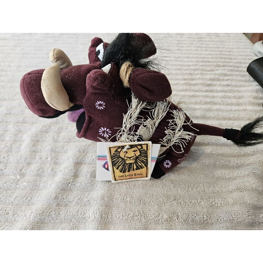 NWT Disney The Lion King Broadway‎ Musical Pumbaa 10" Plush Stuffed Warthog